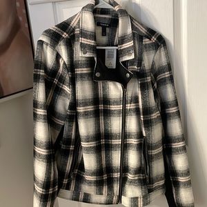 Torrid plaid Flannel Moto jacket